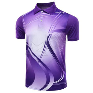 Vêtements de sport de tennis personnalisés de haute qualité pour hommes dernière conception chemise de tennis sublimée respirant coton polyester grande taille Option - Product Image 3