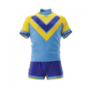 ชุดกีฬาทนทานมาใหม่สำหรับผู้ชาย,เสื้อเจอร์ซีย์และกางเกงขาสั้นชุดรักบี้ - Product Image 1