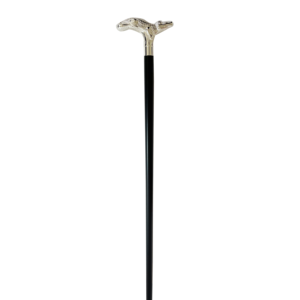 Bastón de Madera Victoriano con Mango de Cocodrilo Plateado - Product Image 4