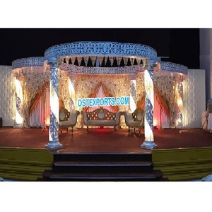 South Indian <b>Wedding</b> FRP Crystal Pillars Mandap Buy Traditional Crystal Mandap for Indian <b>Wedding</b> Spiral Crystal <b>Wedding</b> Mandap - Product Image 1