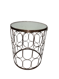 Table de chevet en marbre, dessous de plat moderne, Table de thé, finition or et marbre blanc, nouveautés - Product Image 6