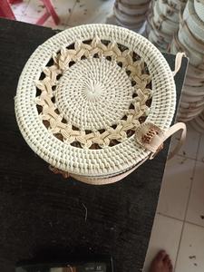 Handmade Women's Shoulder <b>Bag</b> Cheap Rattan <b>Wicker</b> with Natural Faux Trims Mixed Colour Single Request Clearance Sale - Product Image 2