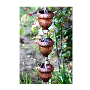 Chaîne de pluie en métal, accessoire de décoration de jardin, en cuivre, Style acorte, offre spéciale, - Product Image 1