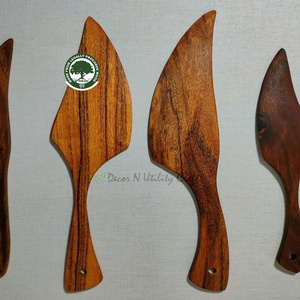 Ensemble de spatules à gâteau en bois, ustensiles décoratifs faits à la main, article cadeau artisanal, fabriqué à partir de bois de provenance légale - Product Image 2
