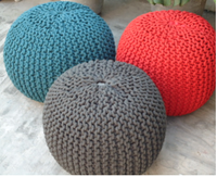Indische seil hocker gestrickte hocker