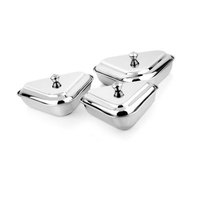 Casserole triangulaire en acier inoxydable au design classique avec construction en métal durable