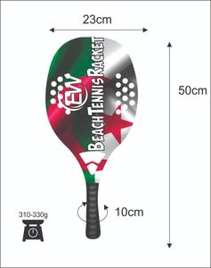 Raquettes de beach tennis et de padel sur mesure avec face en carbone et verre, poids 310-330g, longueur 50cm - Vos logos et combinaisons de couleurs - Product Image 4