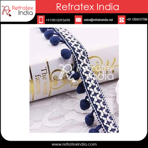 Latest <b>Pom</b> <b>Pom</b> Fringe Good Quality Tassel Fringe for Decoration - Product Image 3