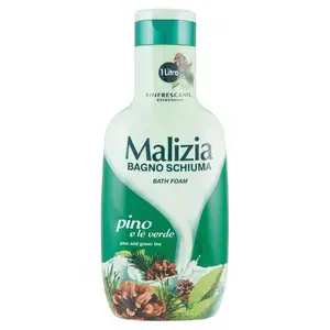 MALIZIA BATH FOAM 1000 ML PINE AND GREEN TEA