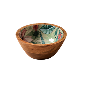 Tazón de Madera para Servir con Diseño Impreso, Tazón de Madera de Calidad Superior para Servir Alimentos a un Precio Asequible - Product Image 1