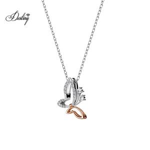 Orecchini e collana con ali di farfalla impreziositi da gioielli Daiisni con cristalli <span class=keywords><strong>Swarovski</strong></span> per donna - Product Image 4