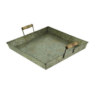 Ancienne ferme hexagone pouf plateau de service taille personnalisée bois acier acier inoxydable fer avec conception hexagonale - Product Image 4