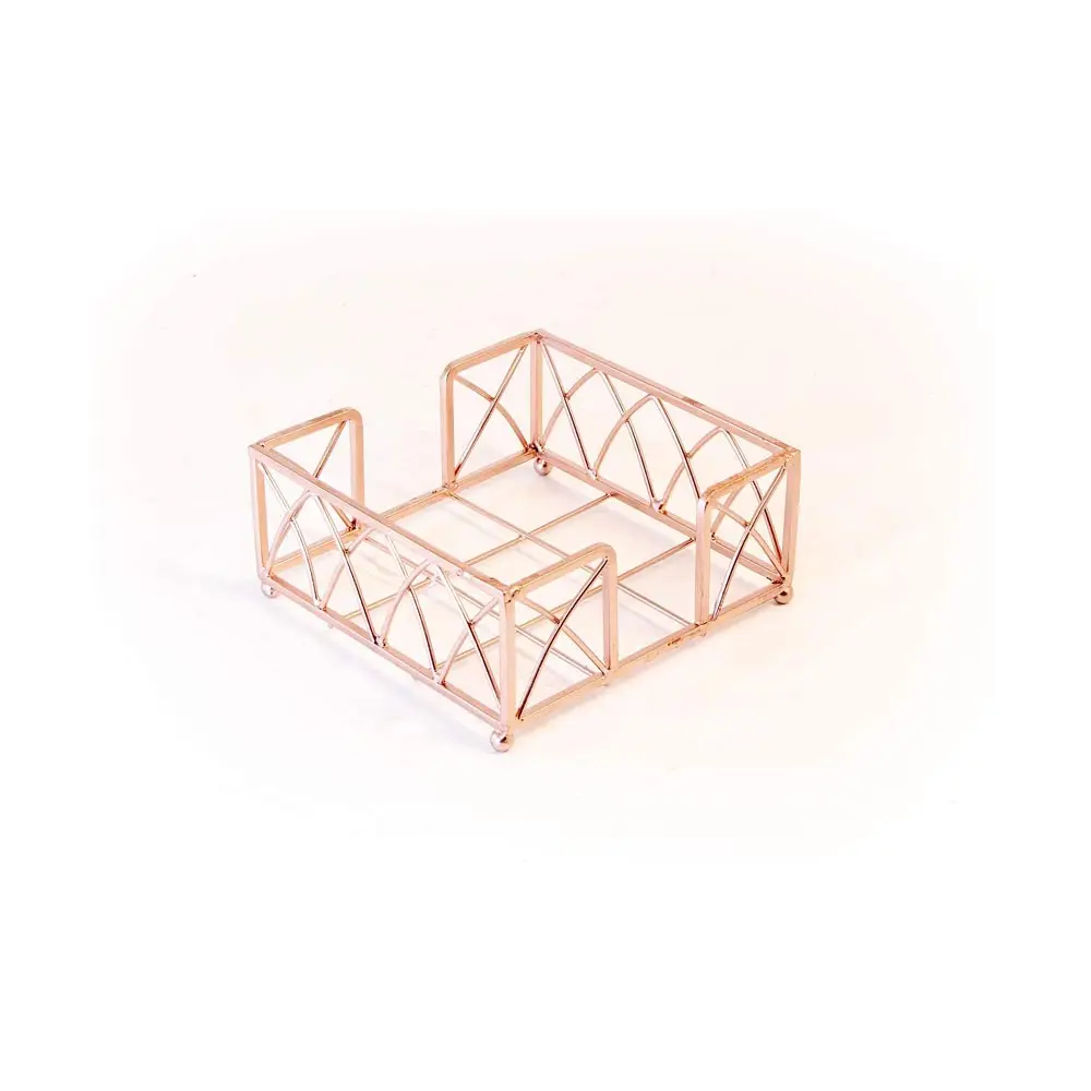 Zigzag Wire Design Rose Gold Napkin Papers Holders Hot Selling and High Quality