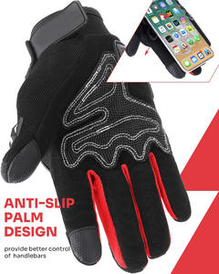 Gants de course de moto pour hommes en cuir de chèvre Air Mesh Biker Sprint Gants de vitesse avec protection des mains Sports d'hiver Gants de course - Product Image 2