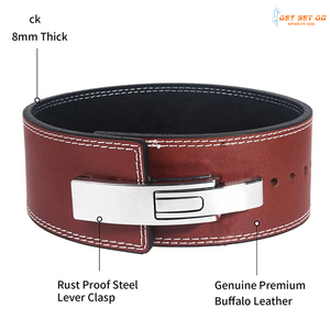 Ceinture d'haltérophilie en cuir de vachette véritable Power Lifting Fitness Protector 10mm Pro pour hommes et femmes - Product Image 2