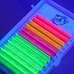Extensiones de Pestañas de Fibra PBT Coreanas con Puntas Divididas, Forma Elíptica, Fáciles de Abanicar, Cajas de Papel Personalizadas, Curvatura BC, Proveedores de Vietnam - Product Image 3