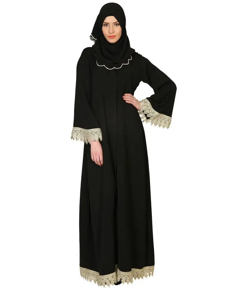 Abaya มุสลิมสีดำสำหรับผู้หญิง,แขนค้างคาวปักลายล่าสุด