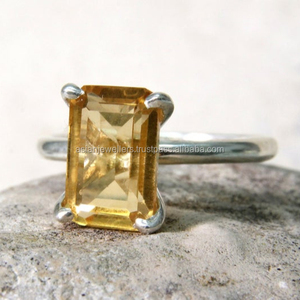 แหวนพลอยควอตซ์สีเงินสเตอร์ลิง925สีเงินแท้18K ชุบทองคลาสสิกเครื่องประดับสำหรับงานเลี้ยงวันครบรอบแต่งงาน - Product Image 2