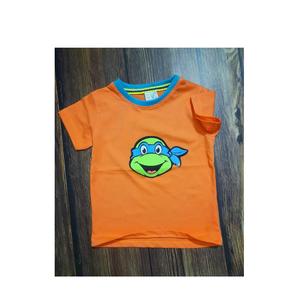 Recién llegado, 100% camisetas de algodón suave para niños, camisetas de bebé lisas informales de manga corta con estampado personalizado para niños - Product Image 2