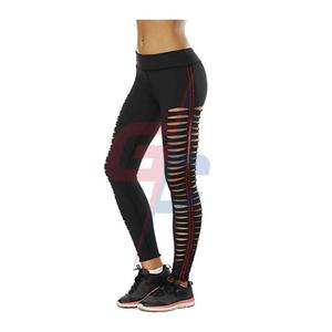 Leggings taille haute pour femmes déchiré entraînement course Yoga Gym Leggings pantalons | Fournisseur de vêtements de fitness - Product Image 1