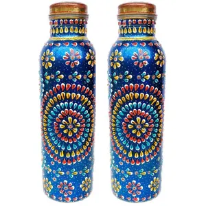 Hot Selling Copper water bottle printed design Modern classical water container bottle manufacturer and exporters