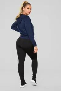 OEM personalizado de las mujeres de manga larga con capucha sudadera 50% Algodón 50% poliéster ácido lavado de punto indio del fabricante - Product Image 2