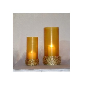 Support de bougie fantaisie haut de gamme, très vendu, avec verre et décoration de fête, porte-bougie votif, design fantaisie, bougie pilier de luxe - Product Image 1