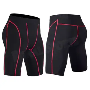 健身房短裤男士压缩短裤速干条纹彩色夏季慢跑者健美运动裤