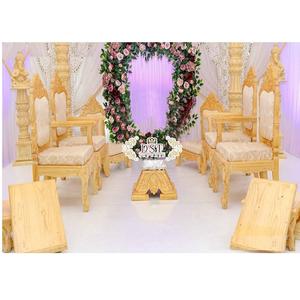 Sillas talladas a mano de madera para boda, Mandap Vidhi, silla de diseño para bodas indias - Product Image 1