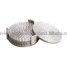 Posavasos de madera y mármol de forma cuadrada elegante para decoración de bodas, propósito de mesa - Product Image 4