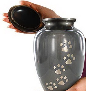 Paw Print Pet Cremation <b>Urn</b> for Dog and <b>Cat</b> Ashes Decorative Animal Memorial <b>Urn</b> Keepsake Burial Storage Container - Product Image 3