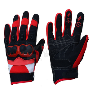 Guantes de carreras de verano de cuero genuino para hombre, a prueba de viento, compatibilidad con pantalla táctil, equipo de seguridad para Motocross para carreras deportivas en moto - Product Image 1