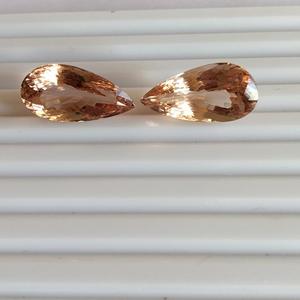 Piedra preciosa suelta de morgonita de corte de pera Rosa natural de grado AAA con certificación IGI - Product Image 2