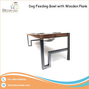 <b>Raised</b> Twin <b>Dog</b> Puppy Feeding Bowl Stand Eco-Friendly Stainless Steel Double Food & Water Station with Rounded Shape - Product Image 4