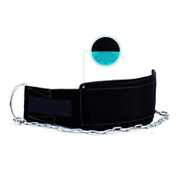 Ceinture en néoprène pour haltérophilie Gym Squat avec sangle en nylon Support de chaîne en cuir Produit de sécurité de fitness de qualité Logo personnalisé