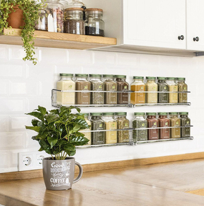 Service OEM&ODM : Étagère murale suspendue / Étagères élégantes pour pots à épices / Support de rangement en fil métallique pour épices de <span class=keywords><strong>cuisine</strong></span>, type à insertion par boulon unique - Product Image 3
