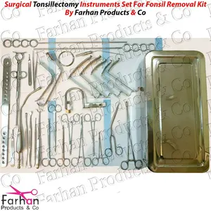 Yepyeni cerrahi tonsillektomi için enstrüman seti Fonsil kaldırma araçları Farhan Products & Co