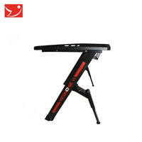 Bureau de jeu en métal en promotion, table d'ordinateur de bureau au design moderne et épuré 110x60x75cm