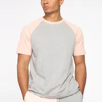 Raglan t-shirt in cotone 100% look accattivante per la stagione estiva t-shirt logo personalizzato manica corta o collo degli uomini di blocco di colore tee
