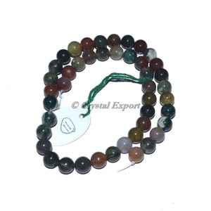Round Stone Beads Strand for <b>Bracelet</b> Making Fancy Jasper Healing Gemstone From Gujarat Crystalexport.com - Product Image 1