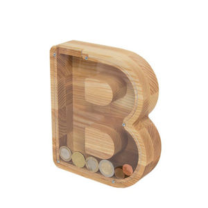 Caja de dinero con forma de elefante de madera natural Cajas de dinero únicas y elegantes - Product Image 3