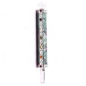 High quality Stone Healing Stick ruby fuchsite Reiki Healing <b>Crystal</b> Stick Gemstone <b>Crystals</b> body energy stone Wholesale - Product Image 1
