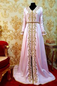 TRENDY---FLOOR LENGTH CAFTAN EMBROIDERY OF DABKA, CRYSTAL GLASS BEADS,GLASS STONE WORK FOR PARTY-WEAR @ 2022 - Product Image 2