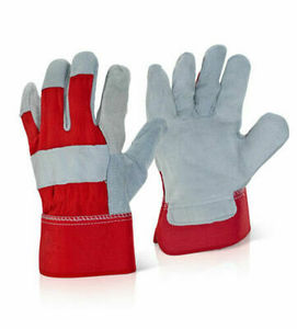 Guantes de seguridad para construcción Industrial, alta calidad, doble palma de cuero, resistentes, de resolución, nuevo diseño, venta al por mayor - Product Image 5