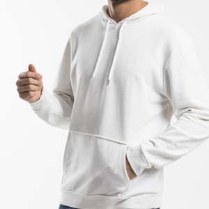 Sudadera con capucha para hombre, de moda, lisa, blanca, gruesa, con logotipo personalizado impreso, bordada - Product Image 1