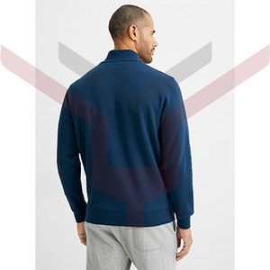 Sudadera con capucha para hombre, de manga larga y media cremallera, cuello frontal, multicolor, nueva moda de invierno - Product Image 3