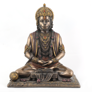 Resin Handicrafts Lord Hanuman Ji Statue Pooja Temple <b>Decor</b> <b>Table</b> Desk Top Statue Indian Hindu God Idol Sculpture Return Gifted - Product Image 1