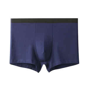 Customizable 100% Men's Stretchable Boxing Shorts Cotton-Filled Blank Underwear with Black Upper <b>Strips</b> and <b>Fabric</b> Lining - Product Image 4