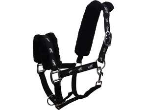 Licou de cheval de selle anglais en nylon de haute qualité avec rembourrage en fourrure et ruban sur tous les côtés - Product Image 2