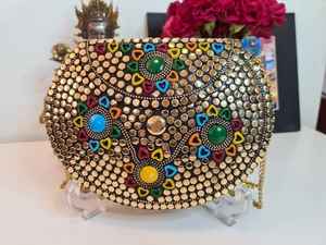 Meilleur prix pour nouvelle arrivée laiton métal mosaïque embrayage dernier modèle de pierre de conception pour mariage et fête - Product Image 3